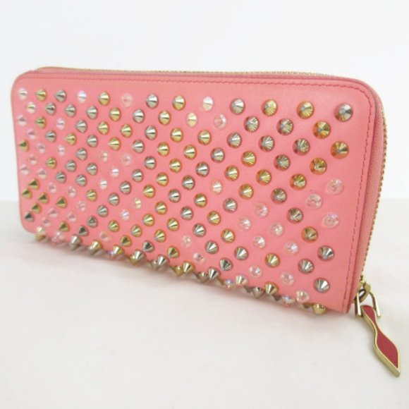 💕Gorgeous Christian Louboutin Panettone Spike Stud Zippy Wallet - Picture 4 of 8